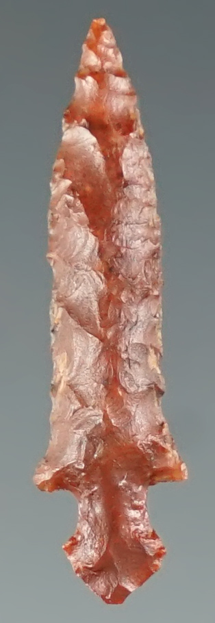 1" Classic Klickitat Dagger made from red Jasper. Found near the Columbia River, Oregon.