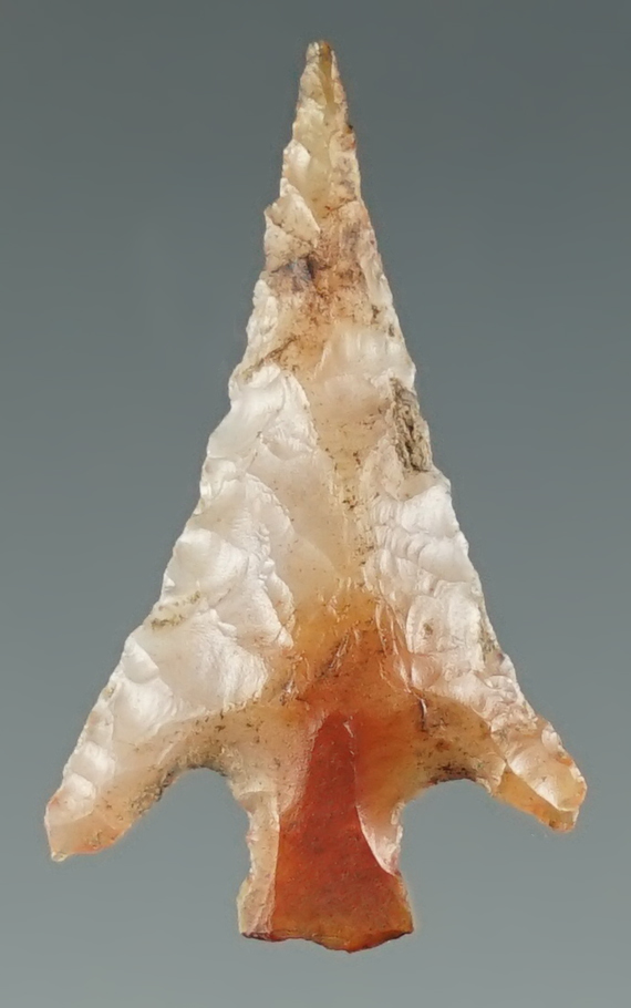 1" Columbia Plateau made from translucent red and clear Agate. Found near the Columbia River, Oregon