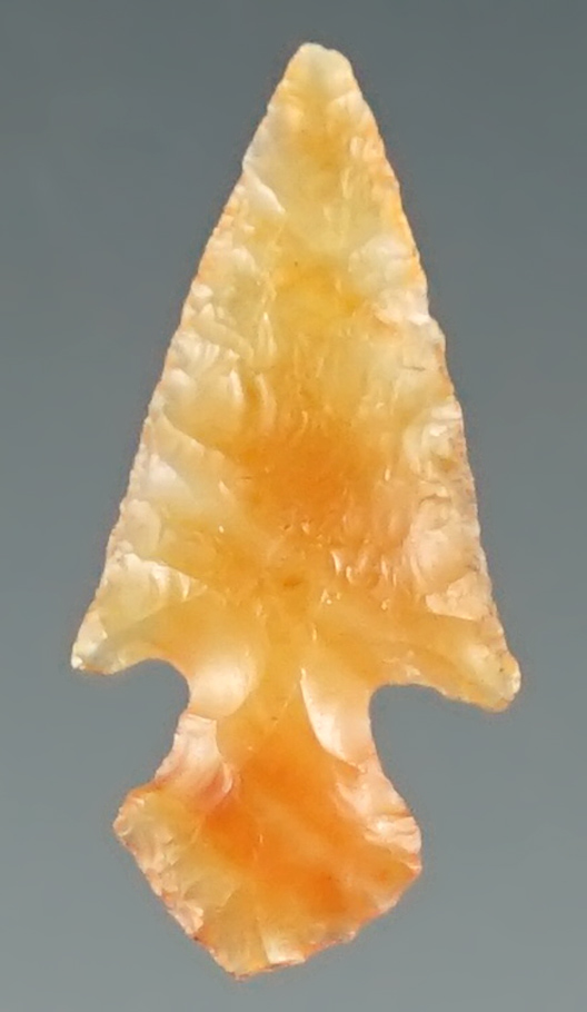 5/8" Micro Klickitat Dagger made from orange Agate. Found near the Columbia River, Oregon.