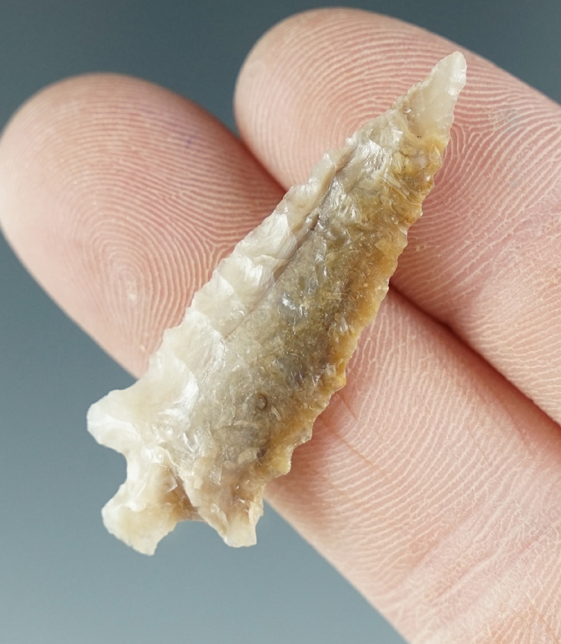1 5/8" Wallula made from translucent cream and white Agate. Found near the Columbia River, Oregon.
