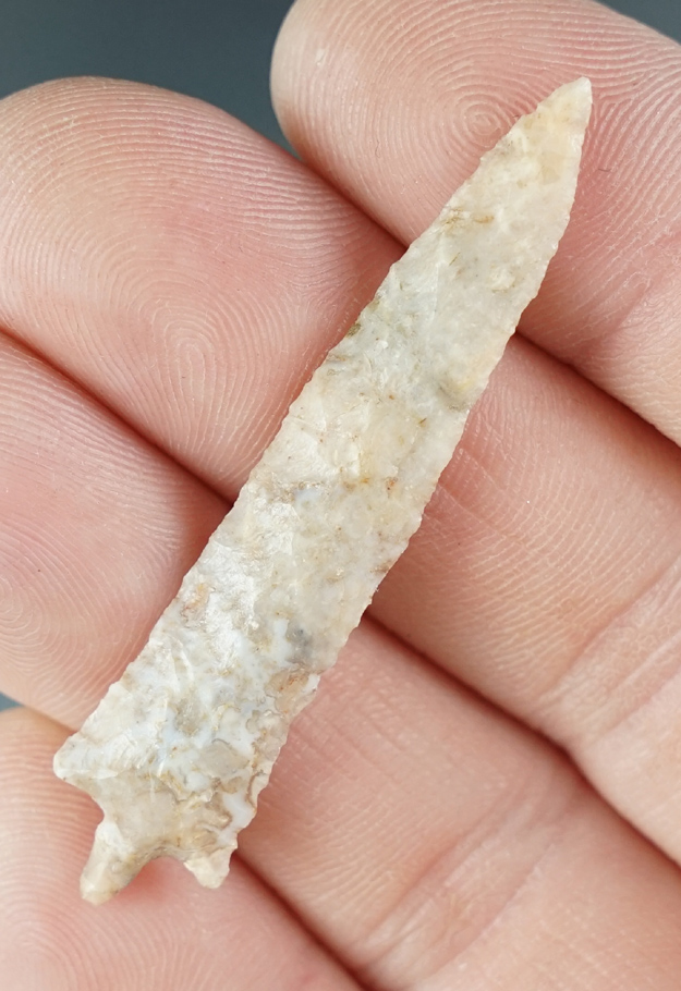 2 1/2" Columbia River Pin Stem made from multi-colored Agate. Found near the Columbia River, Oregon.