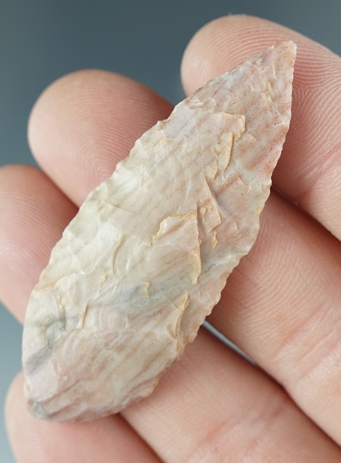 2 1/4" Cascade Leaf made from pink petrified wood. Found near the Columbia River, Oregon.