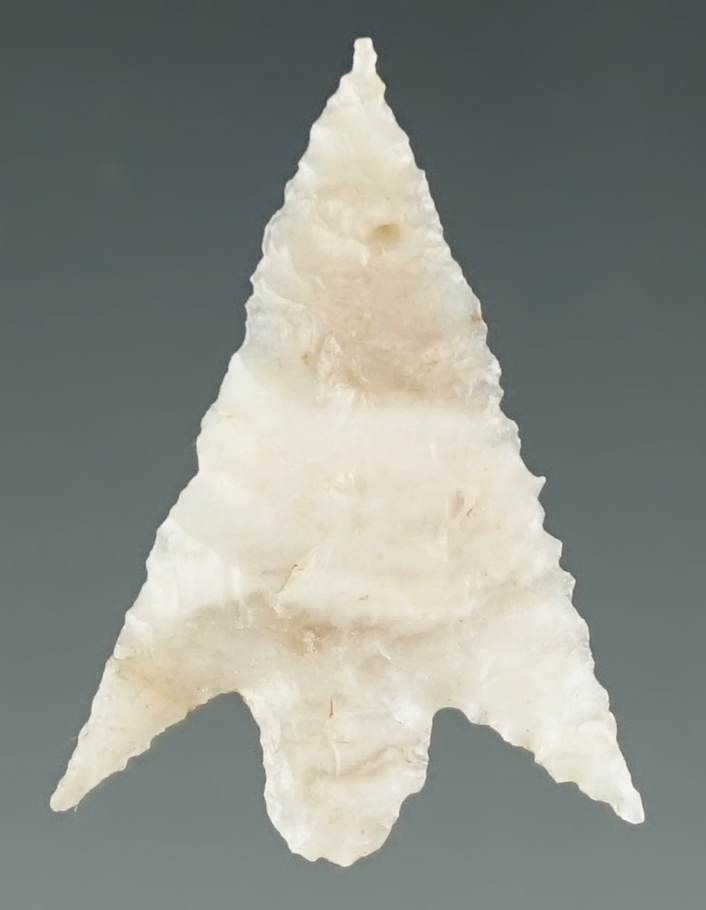 1" Thin Columbia Plateau made from translucent white Agate. Found near the Columbia River, Oregon.