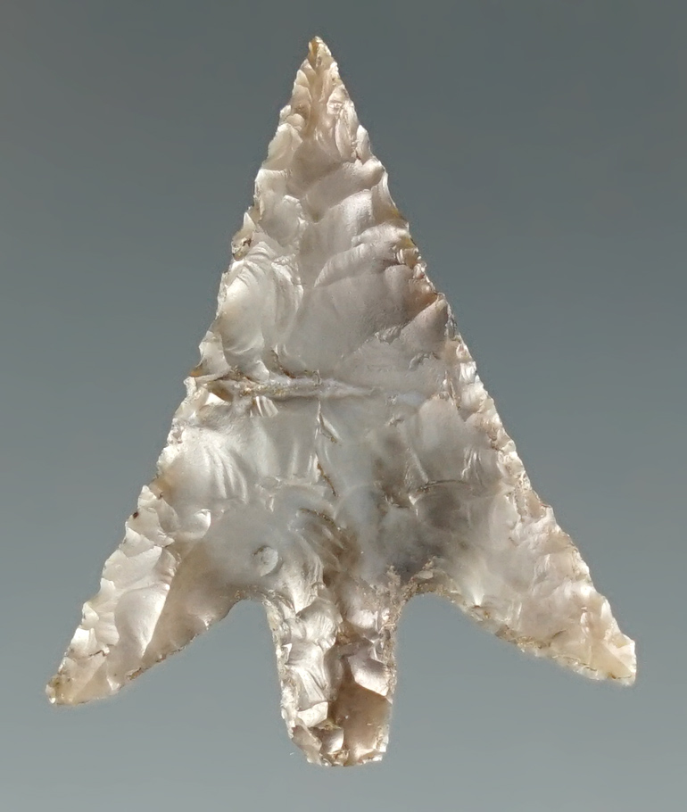 1"  Columbia Plateau made from gray Agate. Found near the Columbia River, Oregon.