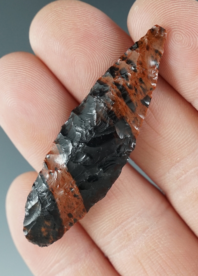 2 1/8" Cascade Leaf made from mahogany Obsidian. Found near the Columbia River, Oregon.