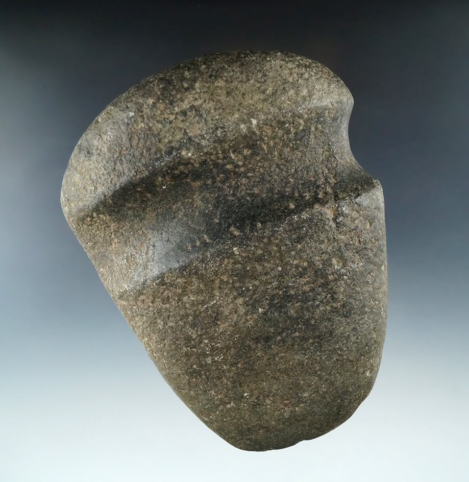 Nicely crafted 5 1/4" Long 3/4 Grooved Axe found in Darke Co., Ohio.