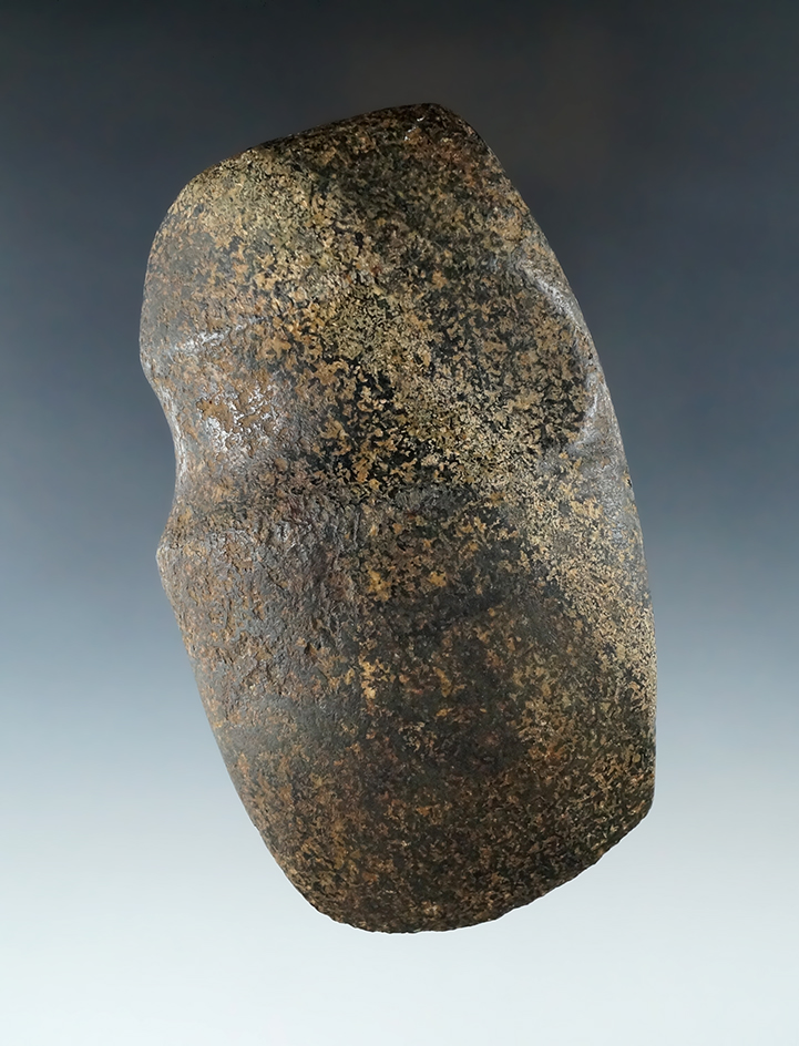 4 1/2" 3/4 Grooved Axe found SE Versailles in Darke Co., Ohio by Tom Hole. Ex. Putterbaugh.