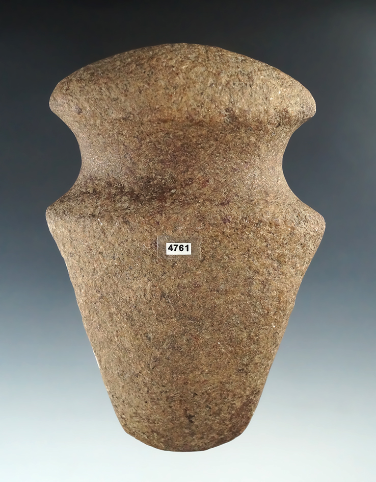 Rare material! 5 1/4" Long Full Grooved Quartz Axe found in Montgomery Co., Ohio.