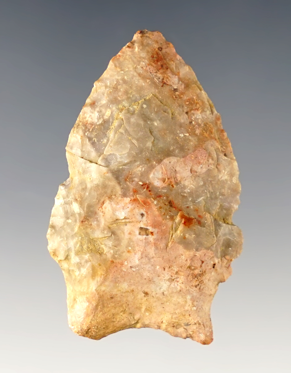 1 15/16" Transitional Paleo Dart point found in Ohio.
