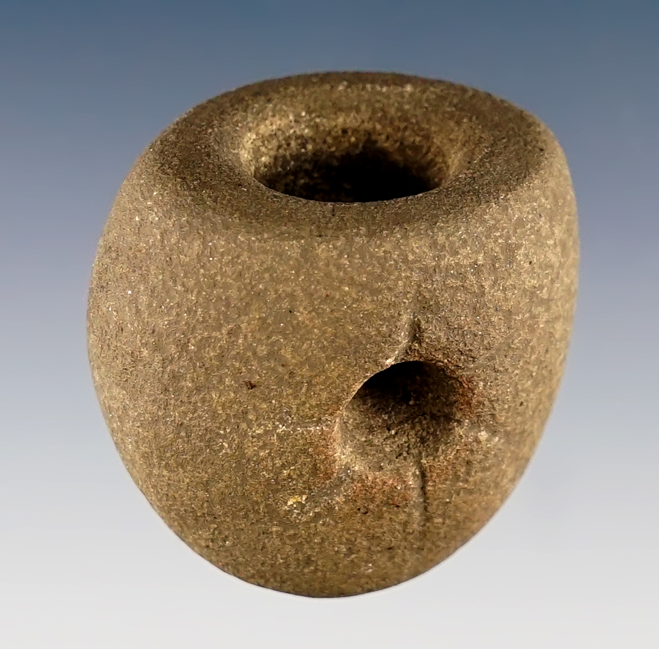 1 1/2" Pipe found at the Riker Site, Midvale, Tuscarawas Co., Ohio. Patinated Sandstone.