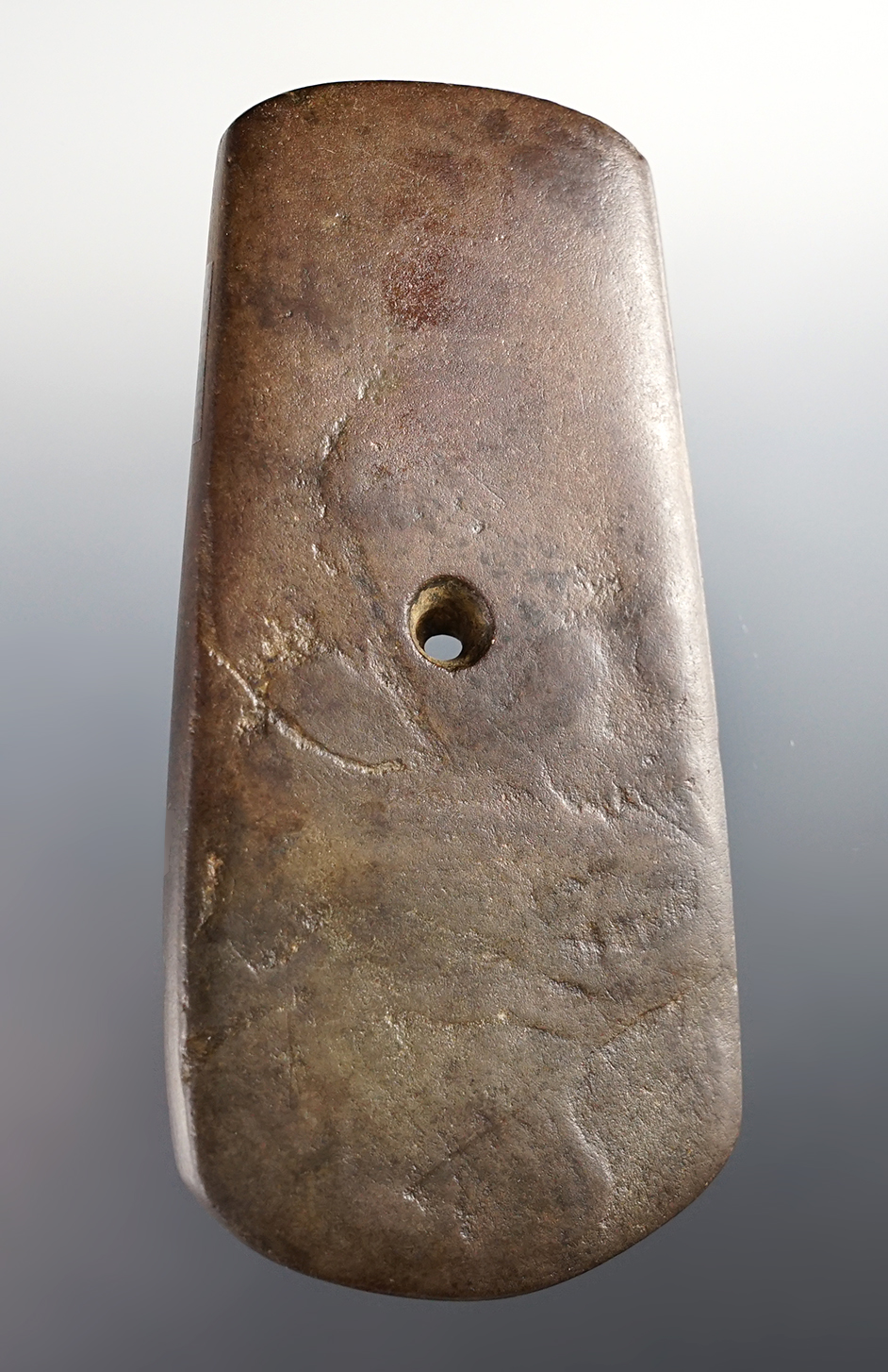 Outstanding 4 1/2" Keyhole Pendant - Wyandot Co., Ohio. Ex. David Root (#4211S).