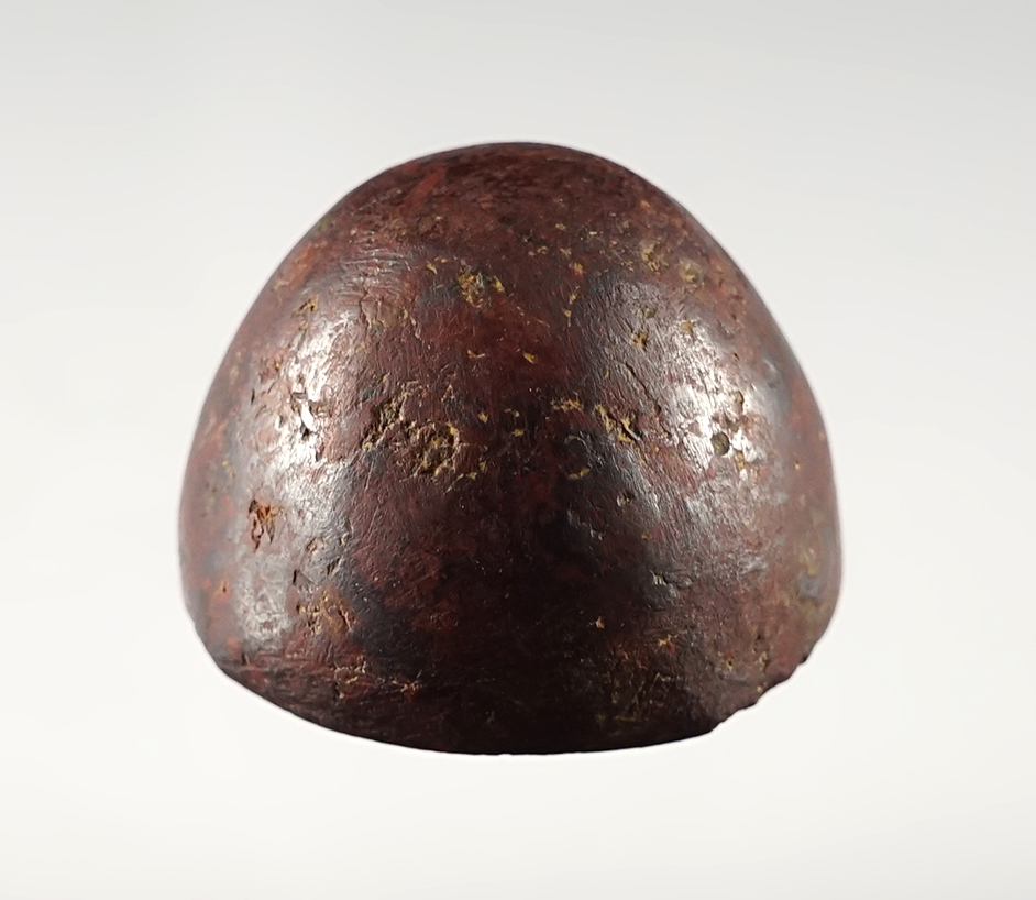 1 1/2" diameter Cone that is nicely styled and made from patinated Hematite. Ohio area.