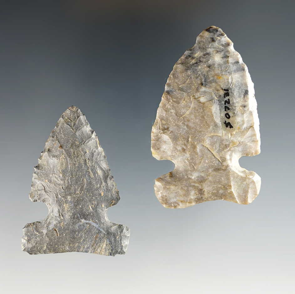 Pair of classic Ohio Big Sandy points in excellent condition. 