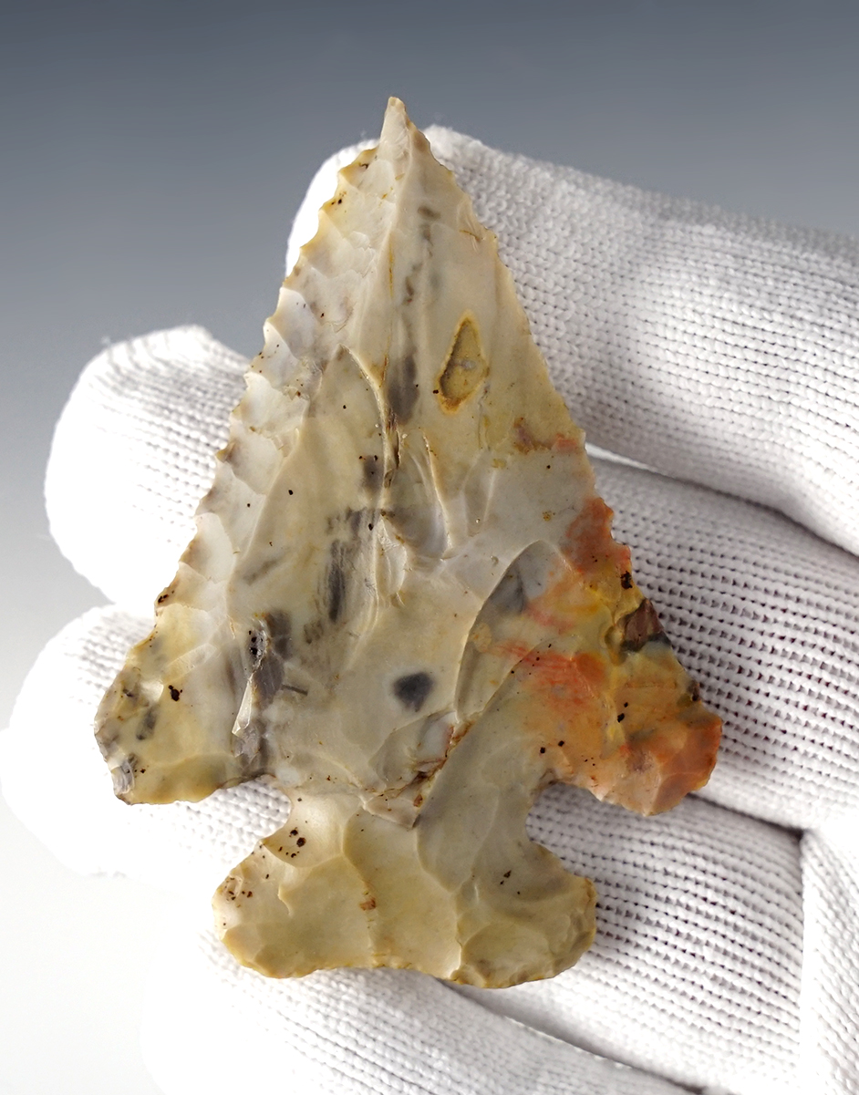 2 13/16" Archaic Thebes - Nethers Flint. Navarre, Stark Co., Ohio. Comes with a Bennett COA.