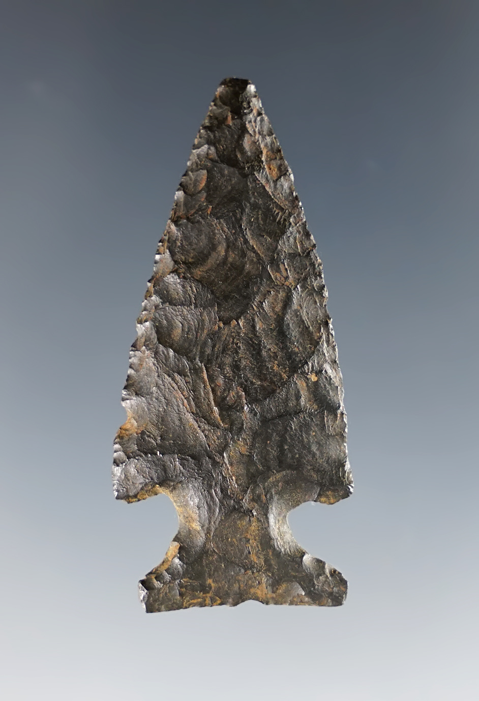 Classic 2" Intrusive Mound made from Coshocton Flint. Found in Northwestern Ohio.