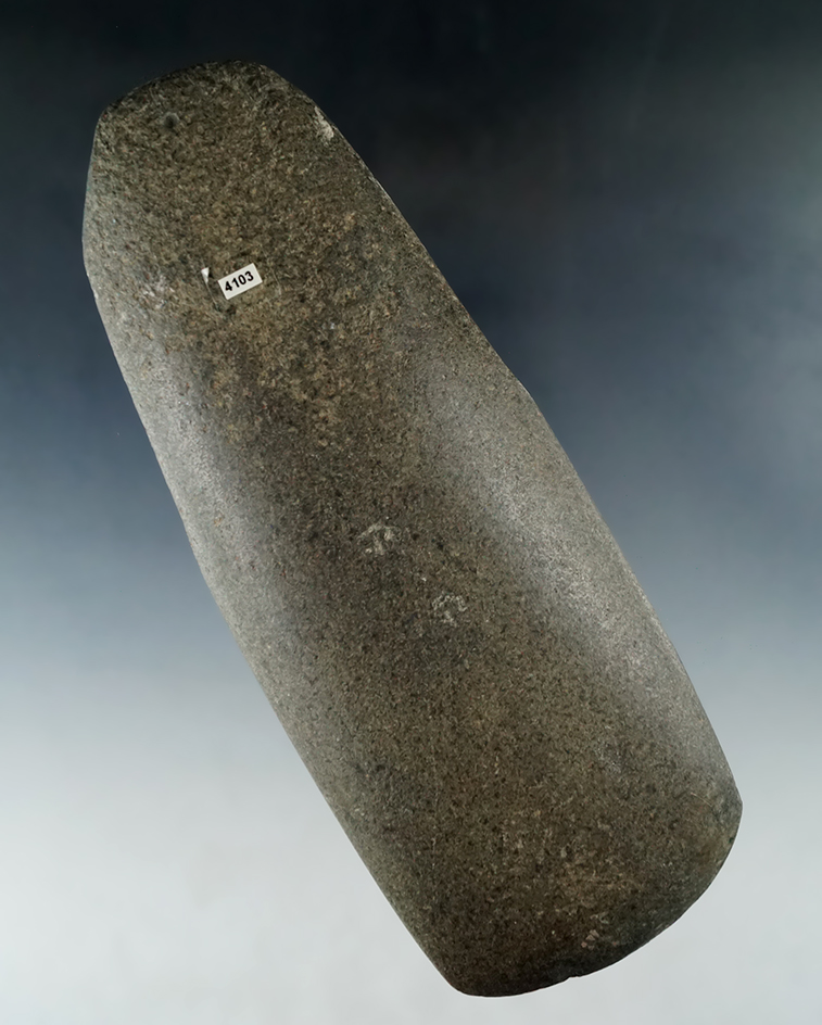 8 1/8" Hardstone Celt found in Darke Co., Ohio. Ex. A. Stevens Collection.