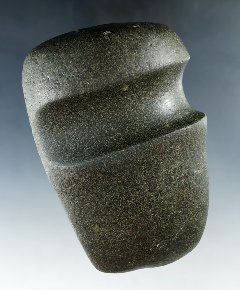 5 1/8" Long perfectly shaped 3/4 Groove Axe in excellent condition with great use polish, Ohio.