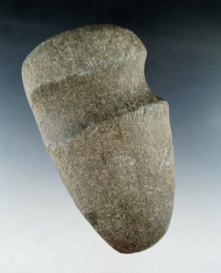 5 7/8" Hardstone 3/4 Grooved Axe found in Allen Co., Ohio.  Ex. Arthur Graves.