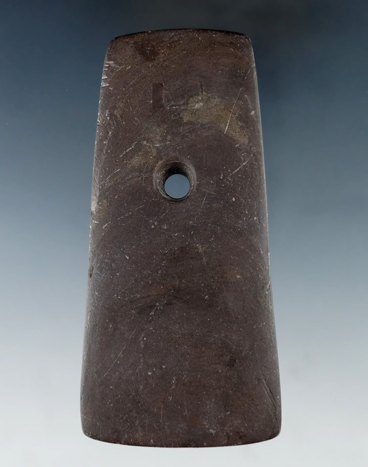 4 1/8" Red Slate Trapezoidal Pendant.