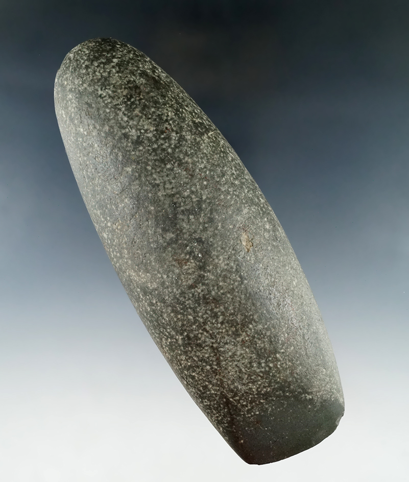 Rare style 6 5/16" Humped Adze with excellent use polish on bit, found in Wood Co., Ohio.