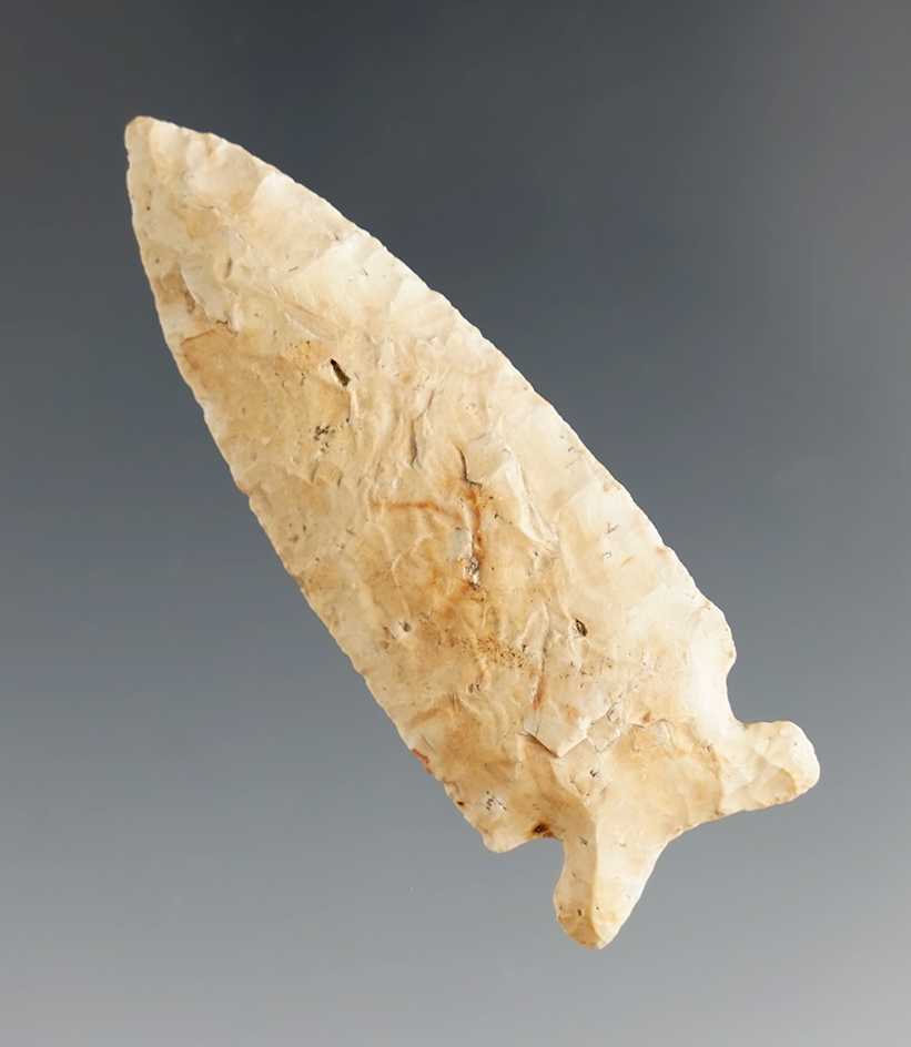 2" Robinson Point made from Burlington Chert, found in Central Missouri. Ex. Dee Graham Collection.