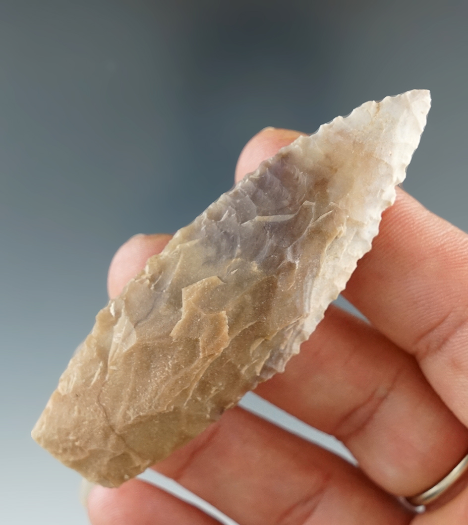 2 3/4" Wells point found in Kendall Co., Texas. Comes with a Rogers COA.