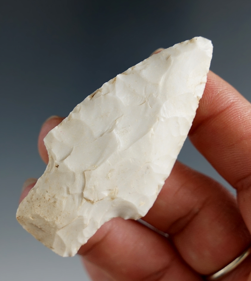 2 7/16" Dickson made from Burlington Chert, found in St. Charles Co., Missouri. Motley COA.