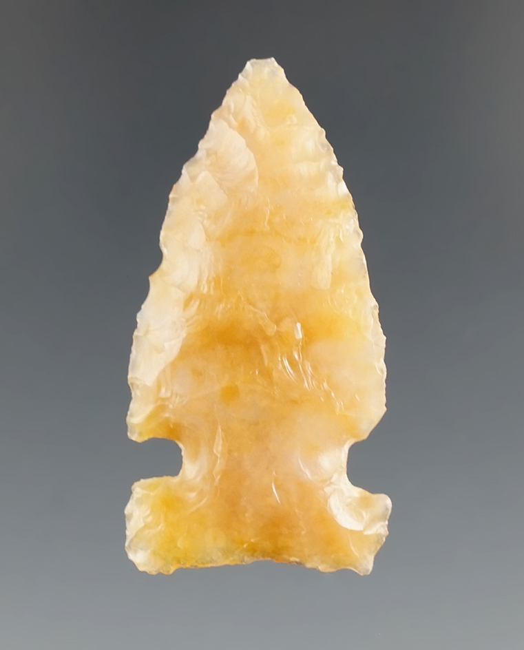 1 1/2" Cold Springs made from Yellow Agate. Found by Fred Heimbigner in WA.  Bennett COA.