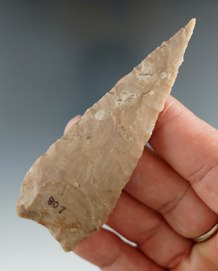 3 1/4" Kinney found in Uvalde Co., Texas. Comes with a Rogers COA.