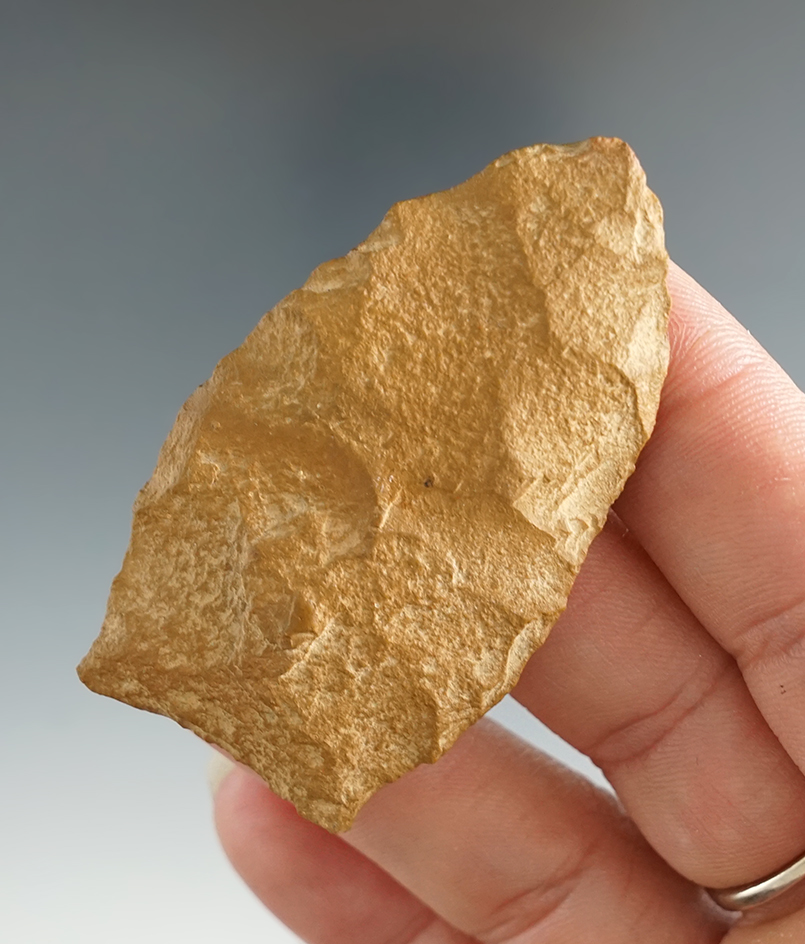 2 1/4" San Patrice made from Jasper, found in East Texas. Comes with a Rogers COA.