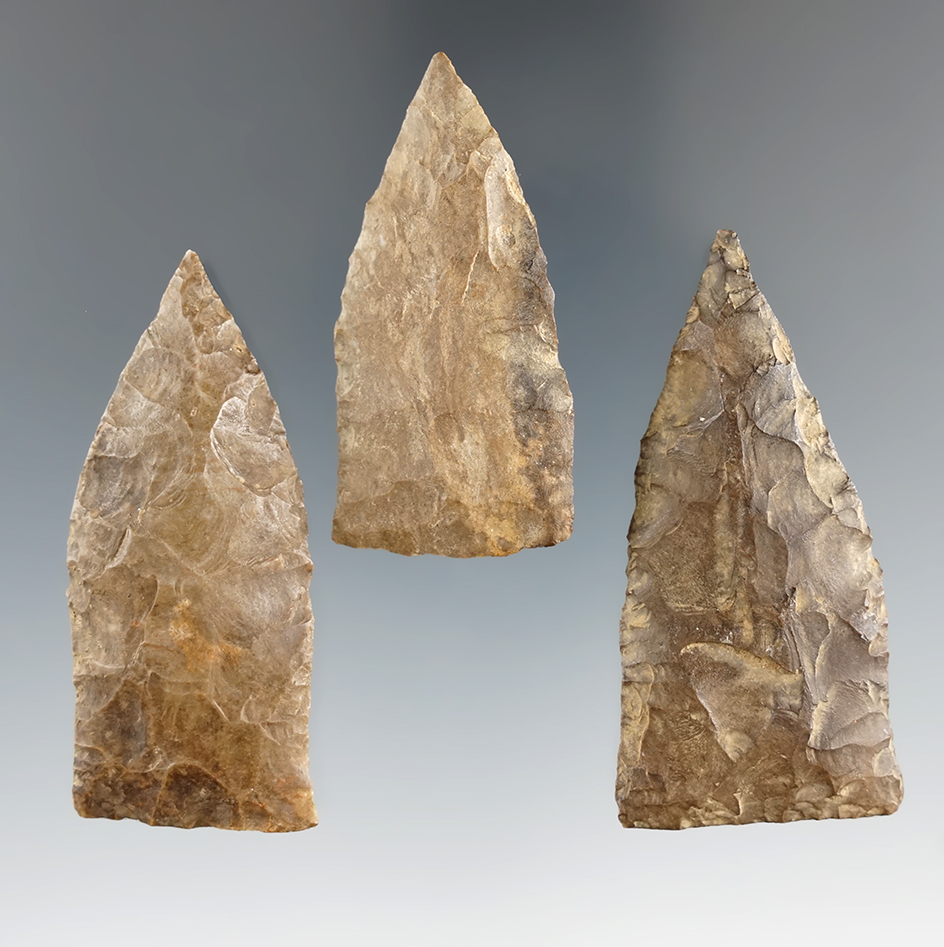 Set of 3 Copenas found in Tennessee, largest is 2 3/8". Comes with a Davis COA.