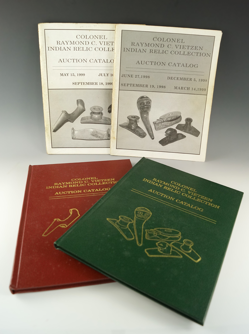 Pair of hardcover books "Col. Raymond C. Vietzen Indian Relics Collection Auction Catalog" vol 1&2