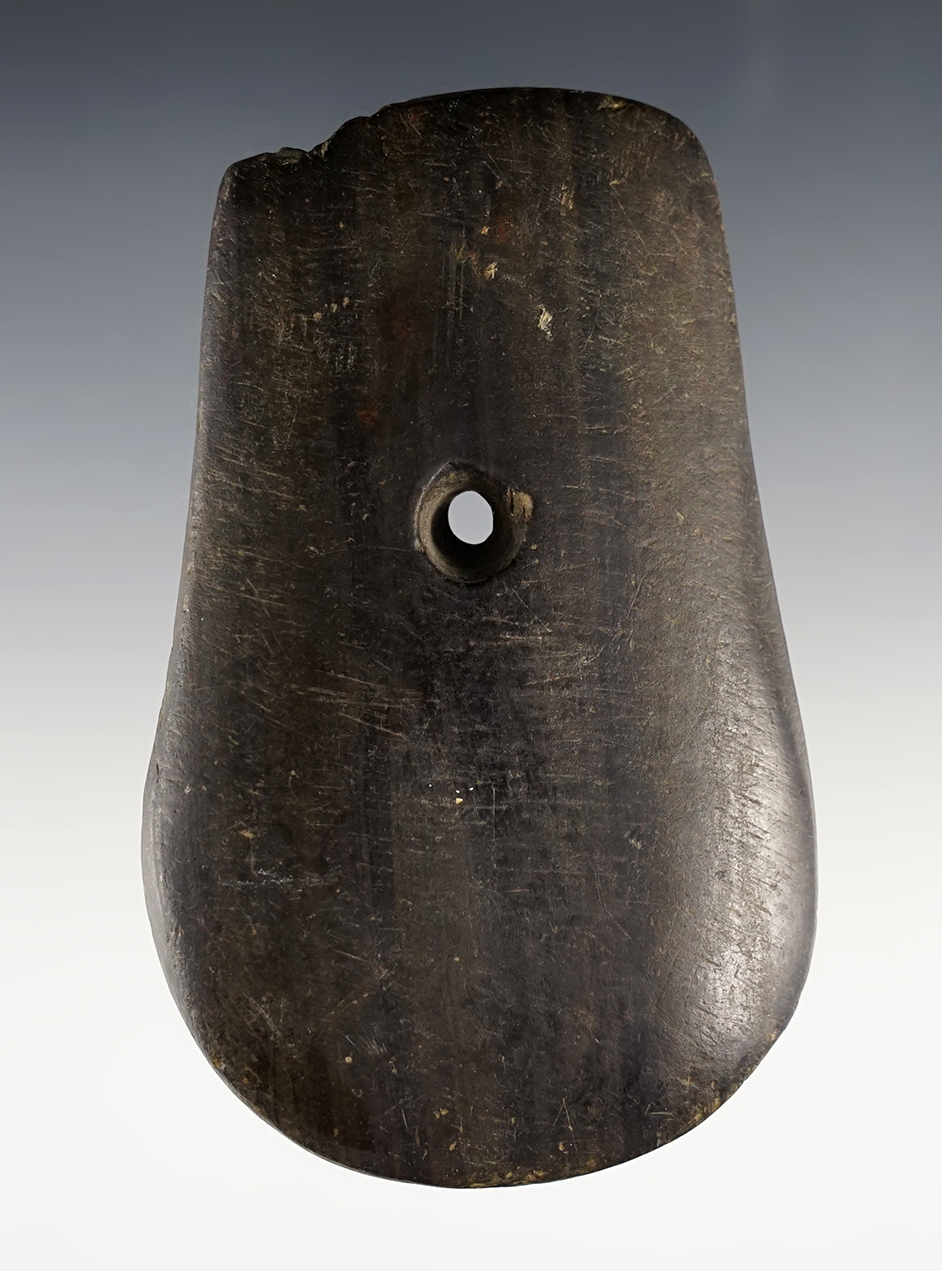 3 7/8" Keyhole Pendant - Ohio/Indiana area. Made from patinated Slate that is nicely finished.